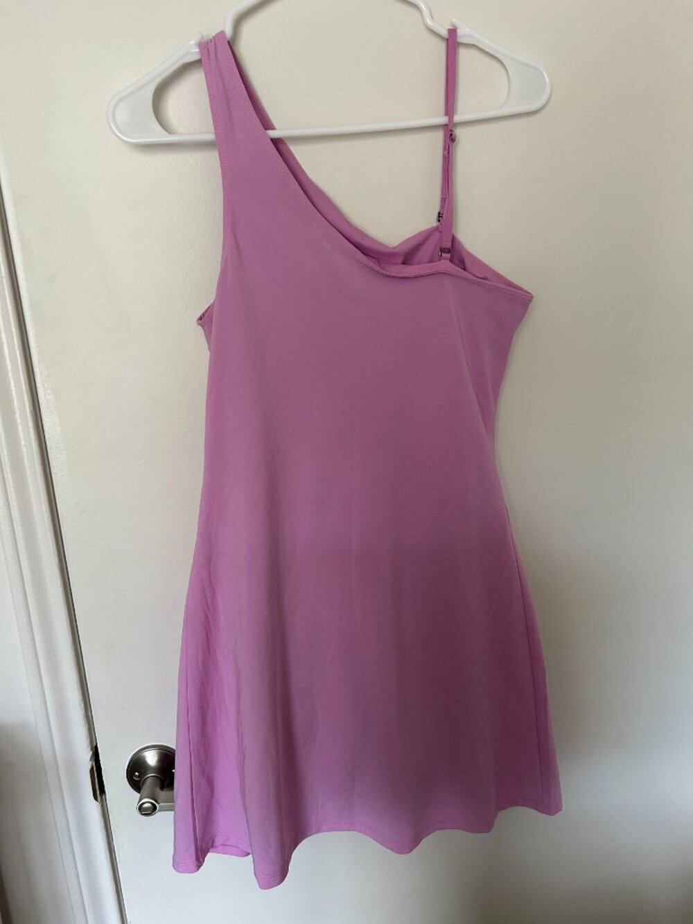 Abercrombie one shoulder pink workout dress